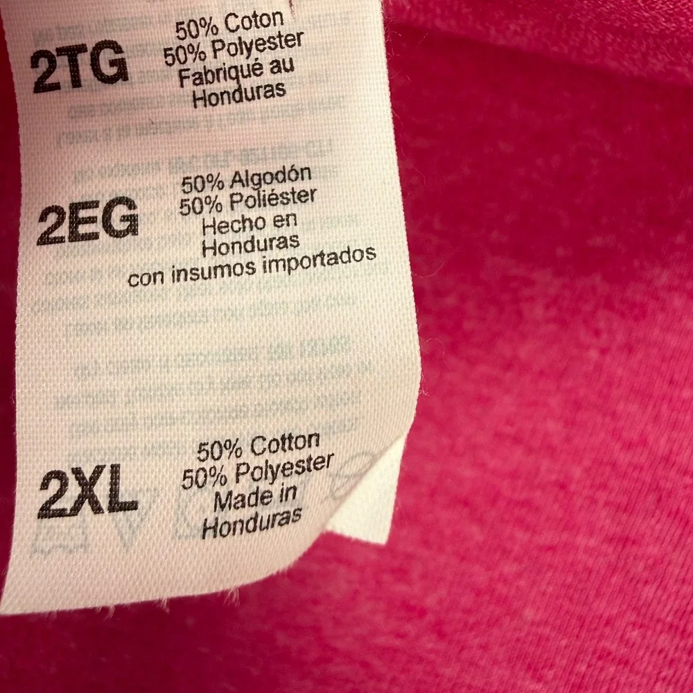 Fruit‎ of the Loom Nashville Music City USA Guitar T-Shirt Pink 2XL Souvenir Tee